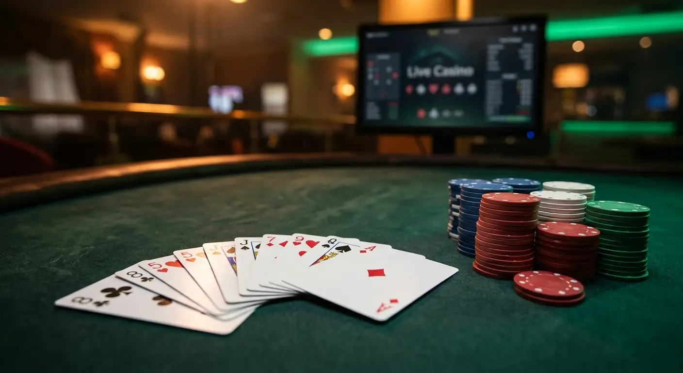 Live casino zonder Cruks met tafelspellen en kaarten